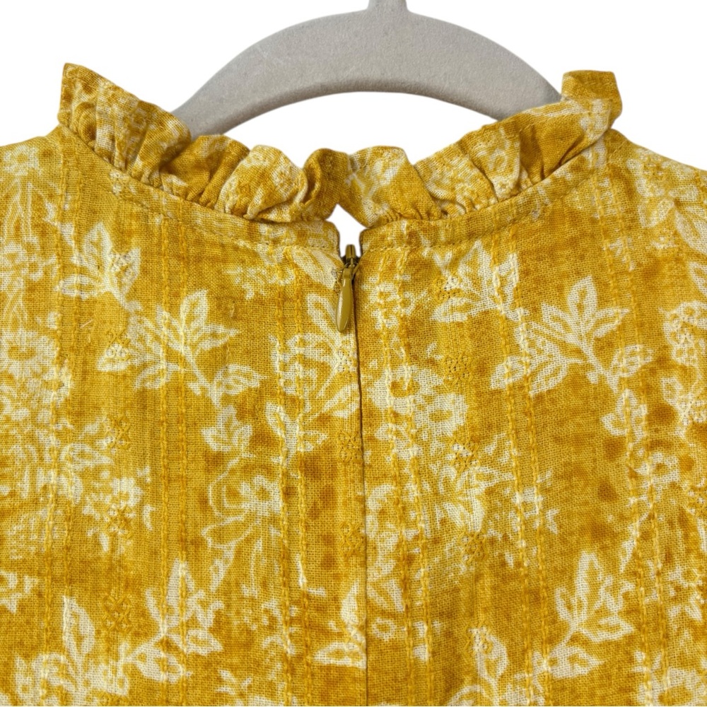 Laura Ashley UO Exclusive Madison Midi Dress Prairie Floral Yellow Size XS - Picture 8 of 11